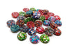 CA228 - 10 pcs Druzy Resin Embellishment Cabochons - 12mm - Glitter Style - Assortment - Multicolor