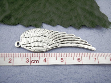 P510 - 10 pcs. LARGE Tibetan Antique Silver Wings Charms - 16mm x 50mm - 2 inches long