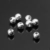 BD421 - 200 pcs. Silver Plated Smooth Ball Spacer Beads - 5mm - Hole Size: 1.3mm - Seamless - High Quality!