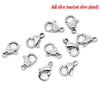 CL043 - 10 pcs. 304 Stainless Steel Lobster Clasps - 10mm X 6mm - Claw Clasps - Hypoallergenic! Tarnish Resistant! - Silver Color