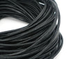 N186 - 10M (32.8 FT) - Black Round REAL Leather Jewelry Cord - 1.5mm