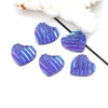 CA171 - 10 pcs Resin Embellishment Druzy Cabochons Purple Multicolor - Stripes - 12mm - Heart
