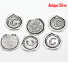 P190 - 5pcs. Antique Silver LARGE Letter "C" Alphabet Letter - 18mm x18mm - Wax Design