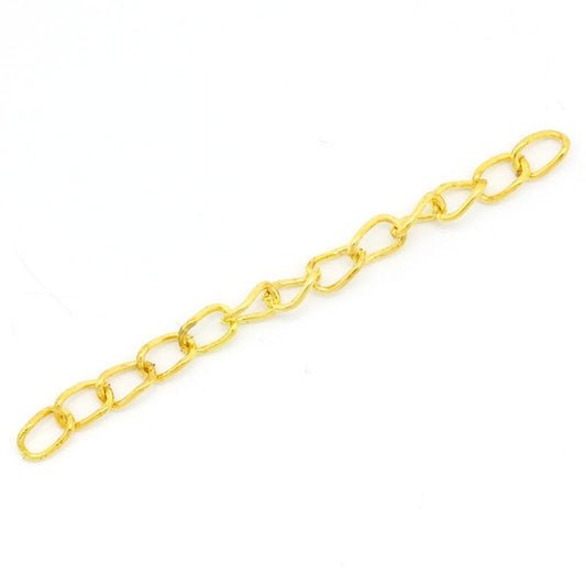 N134 - 100 pcs. - Gold Plated Extender Extension Chain Links Tails - 2 inch each - 50x3mm
