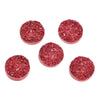 CA114 - 10 pcs Druzy Resin Embellishment Cabochons Sparkly Strawberry Red - 12mm