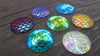 CA567 - 40 pcs Assortment of Iridescent Mermaid Fish Scales Resin Carved Embellishment Cabochons - 25mm (1")