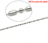 N152 - 10M (32.8 Ft) - 304 Stainless Steel Bamboo Ball Chain - 2.4mm Ball (1/8") - Long and Short Ball Style
