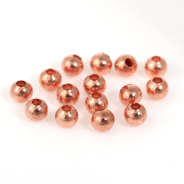 BD372 - 200 pcs Rose Gold Plated Alloy Smooth Ball Spacer Beads- 3mm
