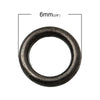 J104B - 1000 pcs Gunmetal Soldered Closed Jump Rings - 6mm - 18 Gauge (1.2mm Thick)