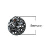 CA232 - 10 pcs Druzy Resin Embellishment Cabochons Dark Grey Gray Silver Gunmetal AB - 8mm