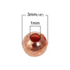BD372 - 200 pcs Rose Gold Plated Alloy Smooth Ball Spacer Beads- 3mm