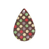 P966 - 10 pcs Gold Plated Multicolor Teardrop Metal Enamel Dangle Charms Pendants - 28mm x 18mm - 1.1" - Dots - Sparkledust - For Earrings