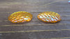 CA481 - 5 pcs Mermaid Fish Scales Resin Carved Embellishment Cabochons Orange - 25mm (1 in)