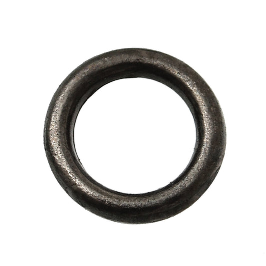 J104B - 1000 pcs Gunmetal Soldered Closed Jump Rings - 6mm - 18 Gauge (1.2mm Thick)