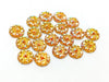 CA173 - 10 pcs Druzy Resin Embellishment Cabochons Yellow Multicolor - 10mm - Shimmer Style
