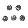 CA232 - 10 pcs Druzy Resin Embellishment Cabochons Dark Grey Gray Silver Gunmetal AB - 8mm