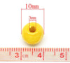 BD314 - 200 pcs Yellow Wooden Wood Round Spacer Beads - 10x9mm