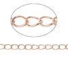 N146 - 10M (32.8ft) - Rose Gold Plated Extension Chain -5x3mm Links - Ideal to make extender chains