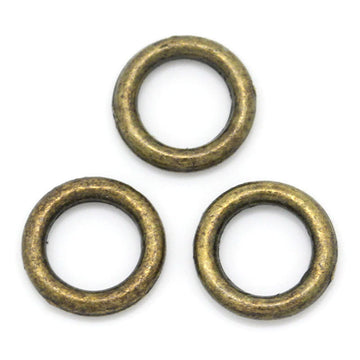 J105 - 100 pcs Antique Bronze Soldered Closed Jump Rings - 6mm - 18 Gauge (1mm Thick)