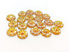 CA173 - 10 pcs Druzy Resin Embellishment Cabochons Yellow Multicolor - 10mm - Shimmer Style