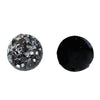 CA232 - 10 pcs Druzy Resin Embellishment Cabochons Dark Grey Gray Silver Gunmetal AB - 8mm