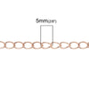 N146 - 10M (32.8ft) - Rose Gold Plated Extension Chain -5x3mm Links - Ideal to make extender chains