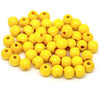 BD314 - 200 pcs Yellow Wooden Wood Round Spacer Beads - 10x9mm