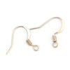 E251B - 100 pcs Copper 14K Gold Plated Earring Hooks with Spring - 17mm x 17mm - Hole Size: 1.6mm