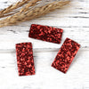P313 - 10 pcs. Red Faux Leather Dangle Charms Pendants - Rectangle - 41mm (1.6") - Great for Light Earrings, Necklaces or Dangles