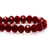 BD136 - 20 pcs. Dark Red Crystal Glass Faceted Rondelle Beads - 8mm - Hole Size: 0.9mm
