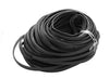 N099 - 5M (16.4 FT) - Black FLAT Real Cowhide Leather Jewelry Cord - 5mm Wide - SOLID