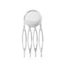 H011 - 10 pcs. - Silver Tone - Light - Hair Combs Clips Cabochons Bezels - 20mm Glue Pad