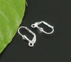 E188 - 50 pcs Silver Plated Leverback Earrings - 17x10mm