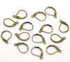 E199 - 60 pcs (30 pairs) Antique Bronze Leverback Earrings - 16x10mm