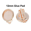 E268 - 20 pcs. Rose Gold Plated Earring Clips Settings Hinged Bezels Cabochons - 12mm Glue Pad Setting
