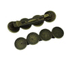 H004 - 10 pcs Antique Bronze French Hair Barrettes Hair Clips - 85mm x 22mm (3.35" x 0.8") - 20mm Glue Pad - 4 Bezels - EXTRA LARGE