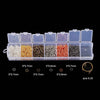 T045 - Box with Assortment of 1200pcs Open Jump Rings-5mm-and Tool! 6 Colors! Silver Plated, Gold Plated, Bronze, Silver Tone, Rose Gold, Gunmetal!