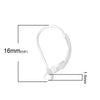 E241 - 2 pcs (1 pair) Real 925 Sterling Silver Lever Back Earrings - 16mm x 10mm