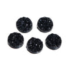 CA233 - 10 pcs. Druzy Resin Embellishment Cabochons Black - 10mm