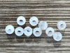 BD943 - 100 pcs White Smoke Acrylic Smooth Ball Spacer Beads - 10mm - Large Hole: 4.8mm - Fits European Cords and Paracord!