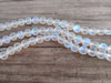 BD955 - 6mm Clear Iridescent Aurora Frosted Glass Round Beads - 14" strand (36cm) - Approx 60 beads per strand - Hole Size: 0.8mm