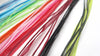 N034 - 15 pcs. Assortment of Organza Ribbon Waxen Cord Necklaces- 17 inch (43 cm)