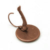 E781 - 10 pcs. Antique Copper Earring Clips Settings Lever Back Bezels Cabochons - 16mm Glue Pad Setting