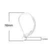 E241B - 100 pcs (50 pairs) Real 925 Sterling Silver Lever Back Earrings - 16mm x 10mm