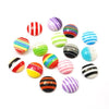 CA483 - 40 pcs Resin Embellishment Cabochons Rainbow Stripes - 10mm - Circle Round - Assortment