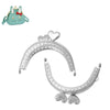 U013 - 3 pcs. Silver Tone Metal Purse Handbag Curved Frame - Kiss Clasp - Heart Clasp - Arch - 7.5cm x 5.8cm (3" x 2 1/4")