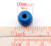 BD315 - 200 pcs Dark Blue Wooden Wood Round Spacer Beads - 10x9mm - 10mm x 9mm