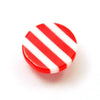 CA483 - 40 pcs Resin Embellishment Cabochons Rainbow Stripes - 10mm - Circle Round - Assortment
