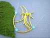 BD530 - 200 pcs. Gold Plated Noodle Tube Long Smooth Thin Curved Beads - 35mm x 2mm (1.38" x 0.08")