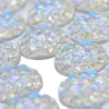CA116 - 10 pcs Druzy Resin Embellishment Cabochons Clear - 10mm - Glimmer Style - Multicolor